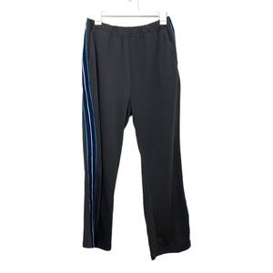 Woman Within 14/16 M Petite Grey/Blue/White Sweatpants